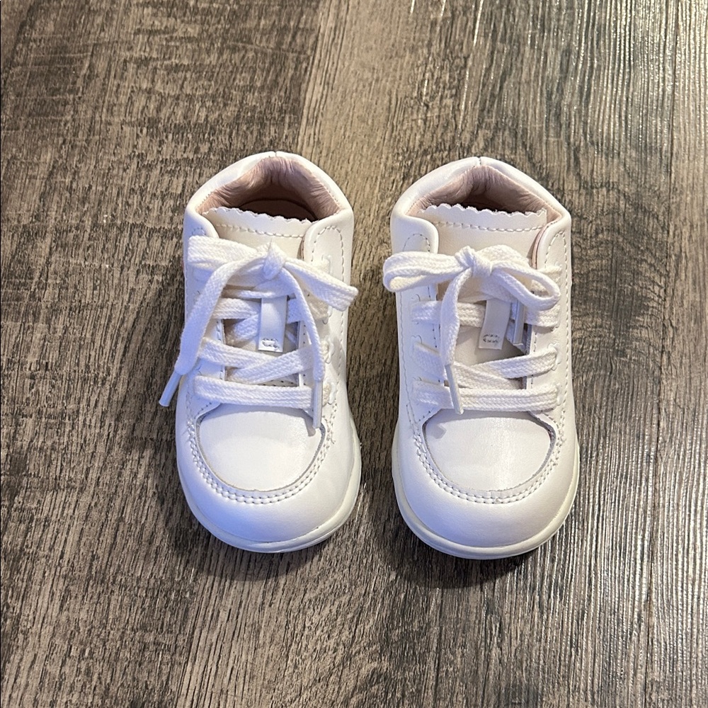 Stride Rite White Baby Walker Shoes